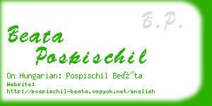 beata pospischil business card